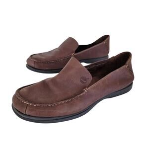 Timberland Leather Loafer Shoes Brown Slip On Women Size 7.5M Classic Comfort